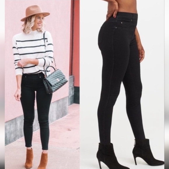 SPANX Ankle Skinny Jeans in Clean Black New With Tag Medium - Picture 3 of 3